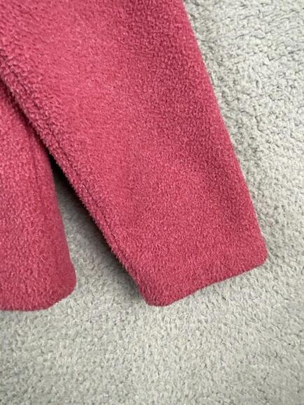 Cabelas Sweatshirt Womens Medium Pink Fleece 1/4 Zip Jacket - Picture 10 of 11